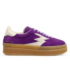 Femme Moa Concept Baskets^Sneakers en Cuir Double Club violet