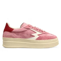 Femme Moa Concept Baskets^Sneakers en Cuir Double Club rose