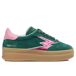 Sneakers en Cuir Double Club vert-Moa Concept Hot