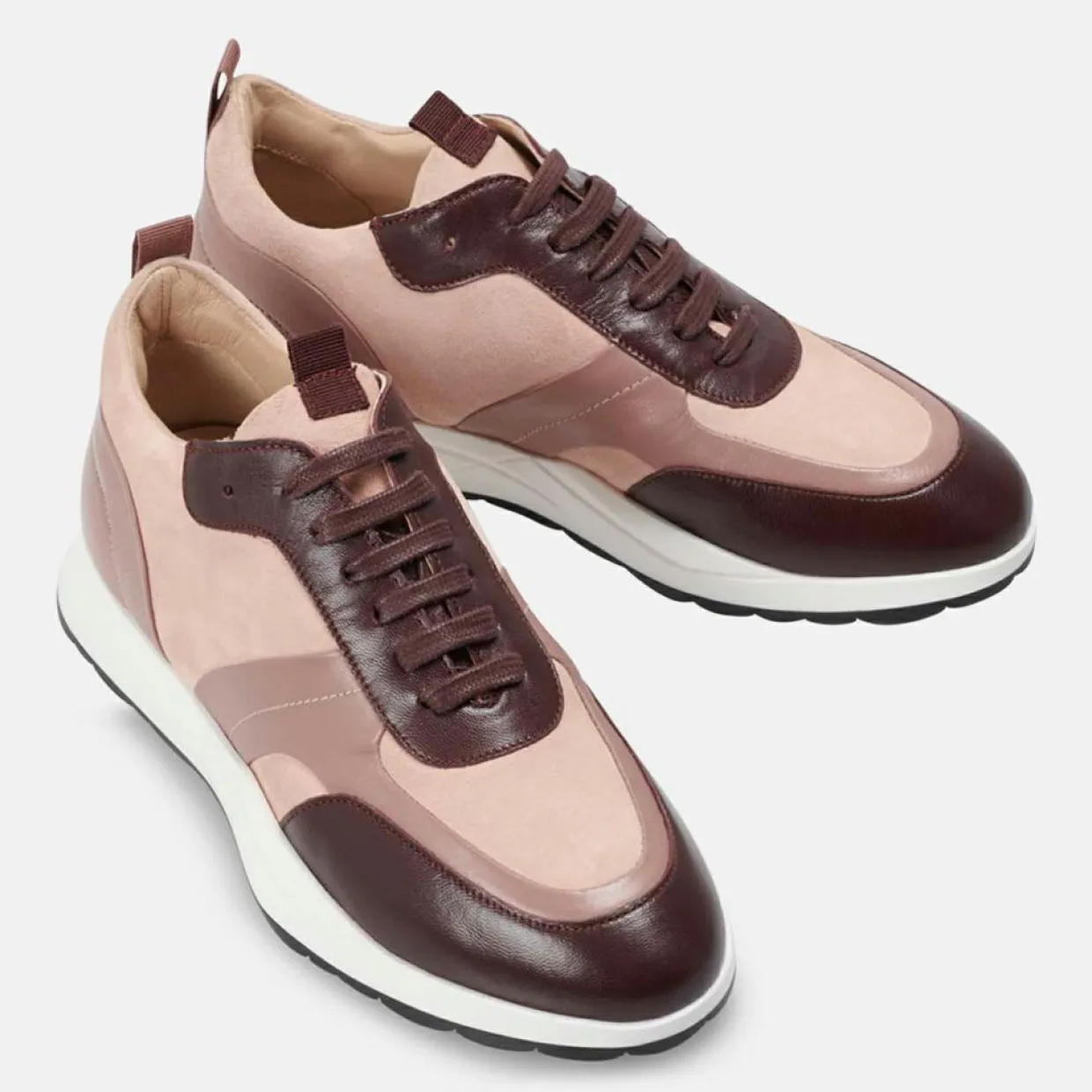 Sneakers en Cuir et Velours de Cuir Lola blush-Minelli Hot