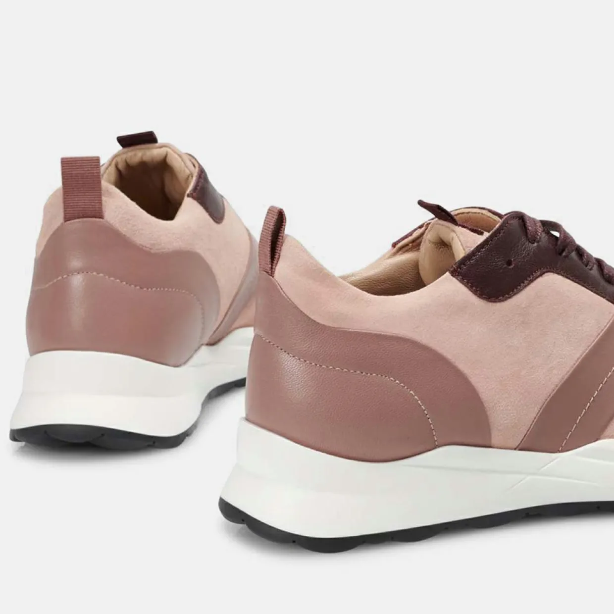 Sneakers en Cuir et Velours de Cuir Lola blush-Minelli Hot