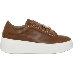 Femme Loretta Pettinari Baskets^Sneakers en Cuir Garance marron