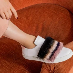 Femme Cosmoparis Baskets^Sneakers en Cuir Heo blanc