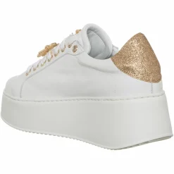 Sneakers en Cuir Ilona blanc/doré-Loretta Pettinari Online