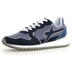 Sneakers en Cuir Jet bleu marine-W6YZ New