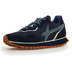 Homme W6YZ Baskets^Sneakers en Cuir Jet2 bleu marine