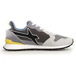 Sneakers en Cuir Jet grises-W6YZ Outlet