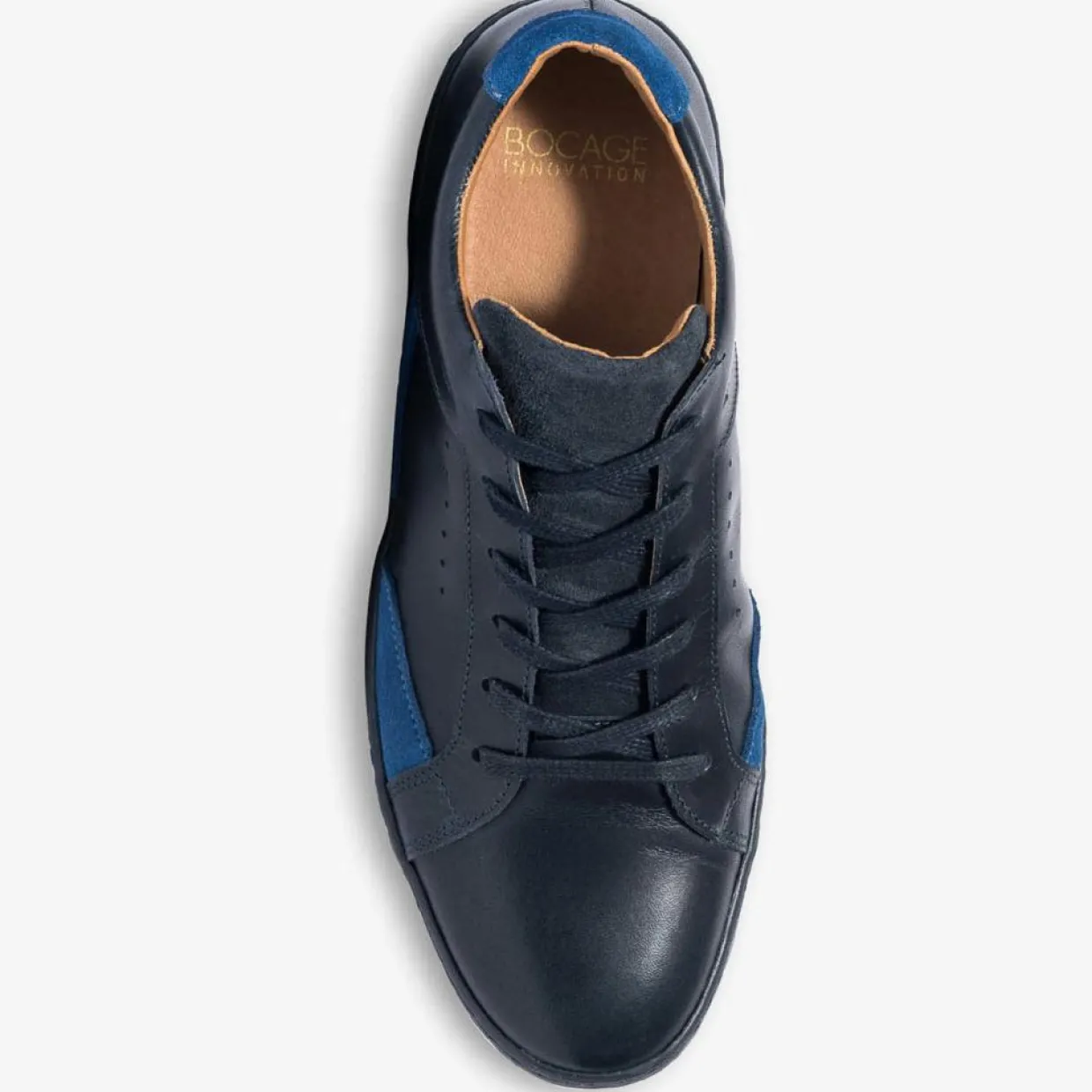 Homme Bocage Baskets^Sneakers en Cuir Kuala marine