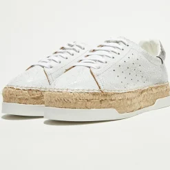 Sneakers en Cuir Lancry Queen argentées-Canal Saint Martin New