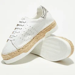 Sneakers en Cuir Lancry Queen argentées-Canal Saint Martin New