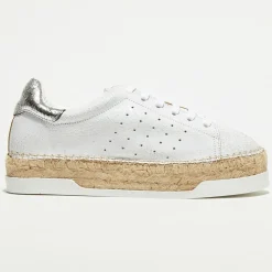 Sneakers en Cuir Lancry Queen argentées-Canal Saint Martin New