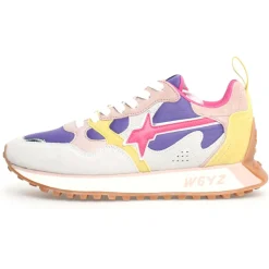 Femme W6YZ Baskets^Sneakers en Cuir Loop argentées