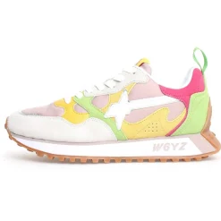 Femme W6YZ Baskets^Sneakers en Cuir Loop argentées