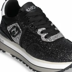 Sneakers en Cuir Louise noires/gris-Liu-Jo Sale