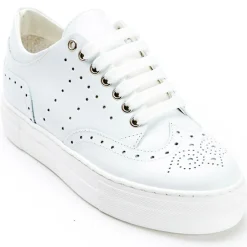Femme British Passport Baskets^Sneakers en Cuir Luna blanches