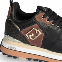 Femme Liu-Jo Baskets^Sneakers en Cuir Mahaut noir/marron