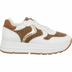 Sneakers en Cuir Maran blanc/marron-Voile Blanche Outlet
