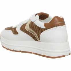 Sneakers en Cuir Maran blanc/marron-Voile Blanche Outlet