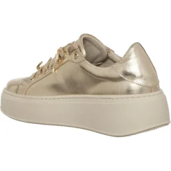 Femme Loretta Pettinari Baskets^Sneakers en Cuir Mathilde dorées