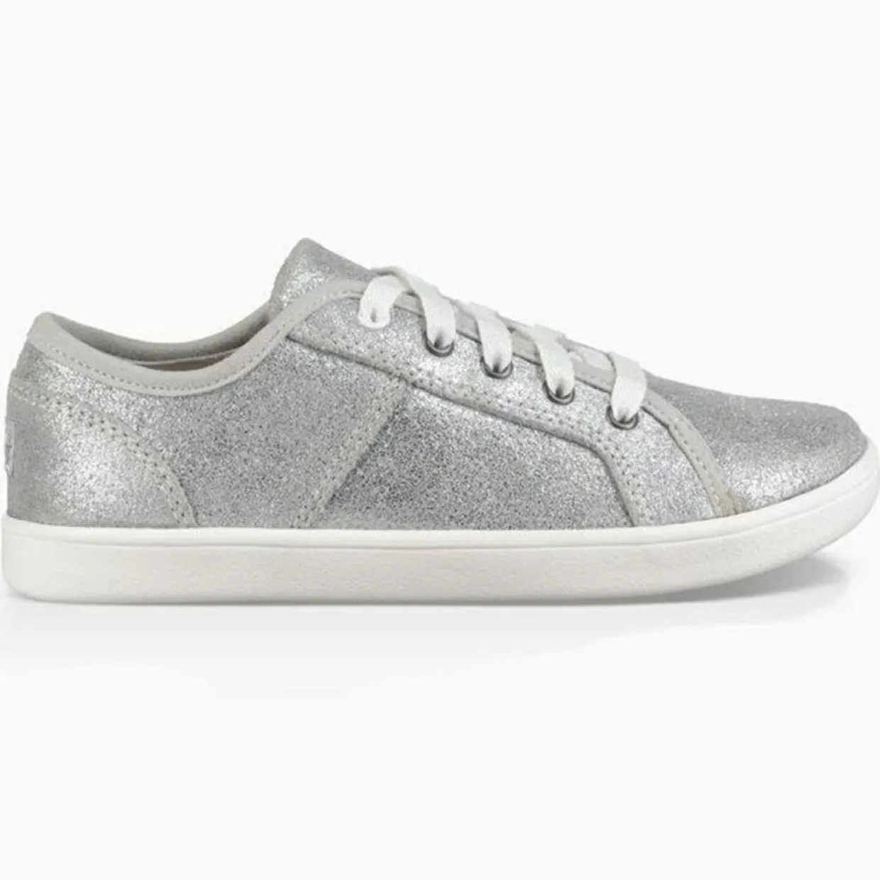 Femme Ugg Baskets^Sneakers en Cuir métallisé Irvin argentées