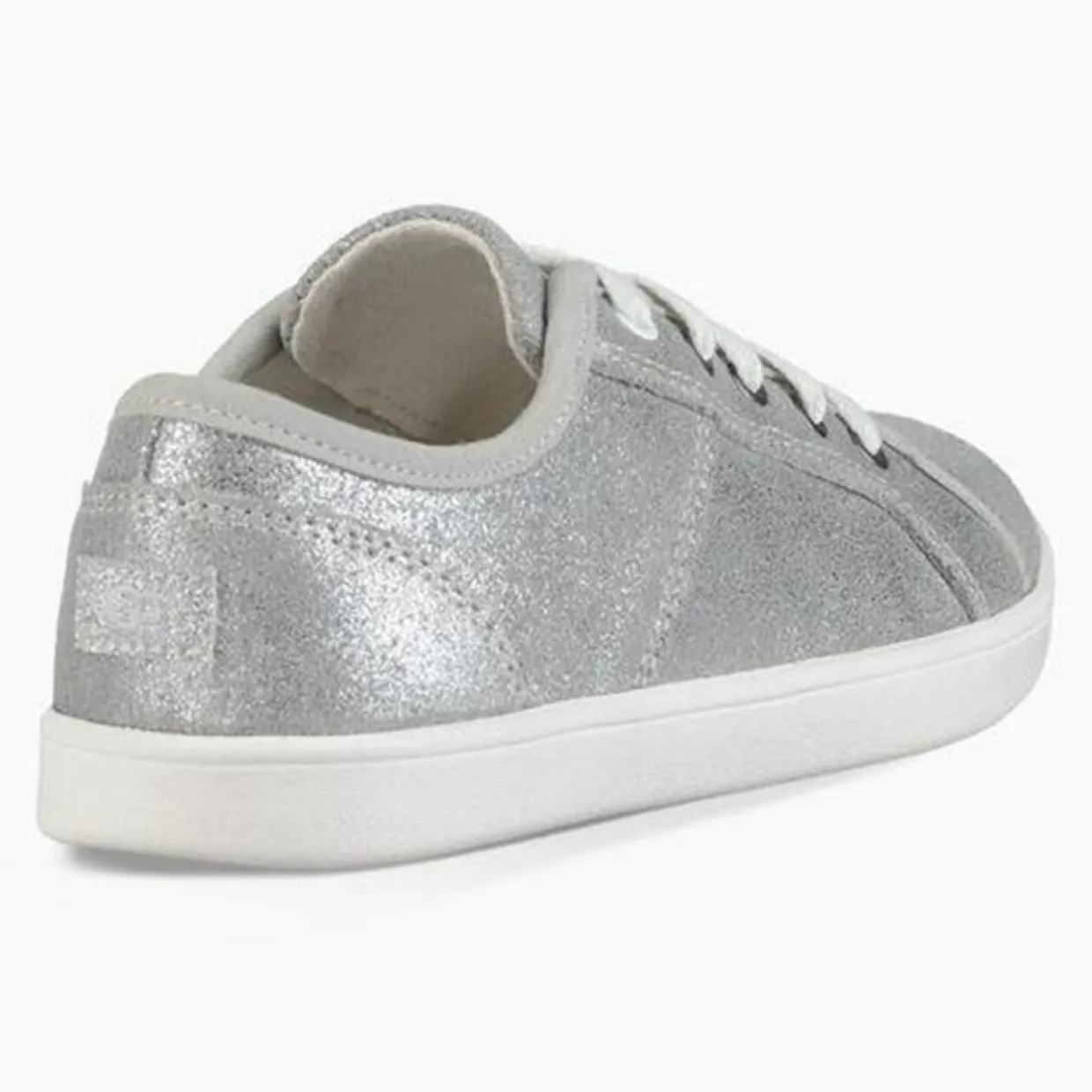 Femme Ugg Baskets^Sneakers en Cuir métallisé Irvin argentées