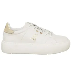 Femme Patrizia Pepe Baskets^Sneakers en Cuir Off blanc cassé