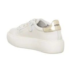 Femme Patrizia Pepe Baskets^Sneakers en Cuir Off blanc cassé