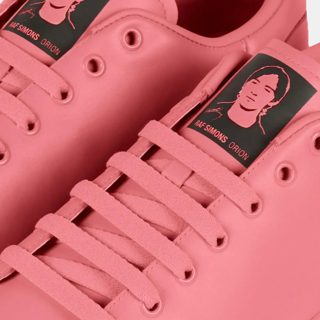 Sneakers en Cuir Orion roses-Raf Simons New