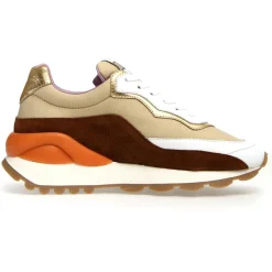 Sneakers en Cuir Pixie blanc/cognac/noir-Voile Blanche Best