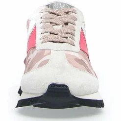Femme Voile Blanche Baskets^Sneakers en Cuir Qwark blanc/rose