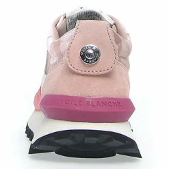 Femme Voile Blanche Baskets^Sneakers en Cuir Qwark blanc/rose