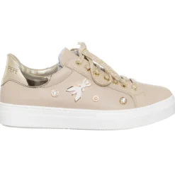 Femme Patrizia Pepe Baskets^Sneakers en Cuir Serafina beiges