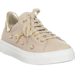 Femme Patrizia Pepe Baskets^Sneakers en Cuir Serafina beiges