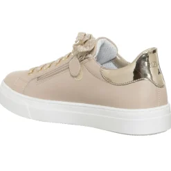 Femme Patrizia Pepe Baskets^Sneakers en Cuir Serafina beiges