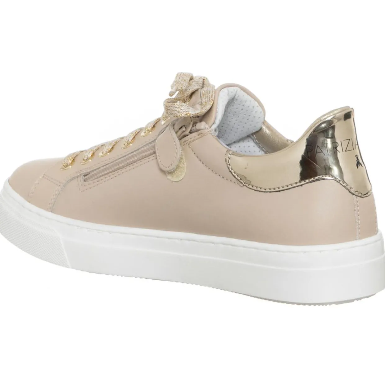 Femme Patrizia Pepe Baskets^Sneakers en Cuir Serafina beiges