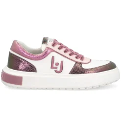 Sneakers en Cuir Sona blanc/rose-Liu-Jo Outlet