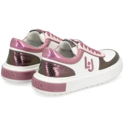 Sneakers en Cuir Sona blanc/rose-Liu-Jo Outlet