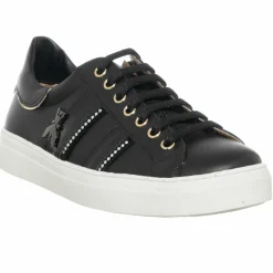 Sneakers en Cuir Vitello noires-Patrizia Pepe Discount
