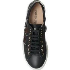 Sneakers en Cuir Vitello noires-Patrizia Pepe Discount