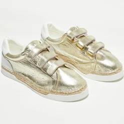 Femme Canal Saint Martin Baskets^Sneakers en Cuir Wonder dorées