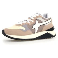 Sneakers en Cuir Yak beiges-W6YZ