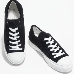 Femme Stuart Weitzman Baskets^Sneakers en Peau de Mouton Ollie Chill noires