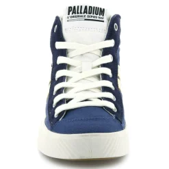 Femme Palladium Baskets^Sneakers en Toile Pallaphoenix Cuff Rto bleu/jaune