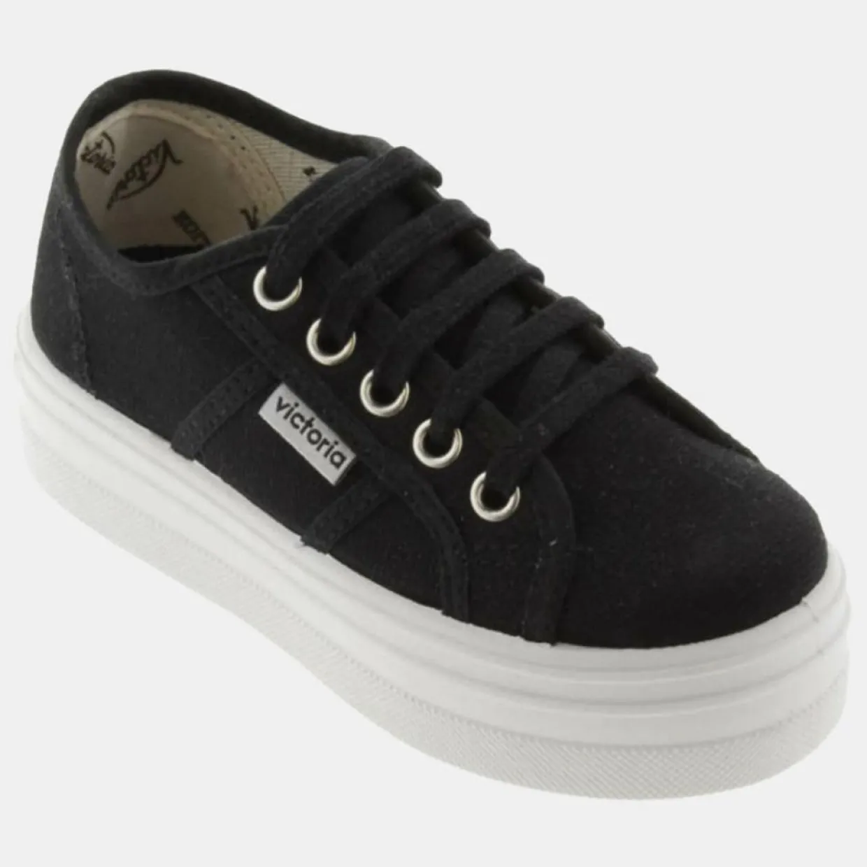 Femme Victoria Baskets^Sneakers en Toile WW noires