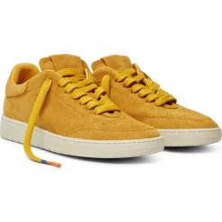 Femme Barracuda Baskets^Sneakers en Velours de cuir Sophia jaunes