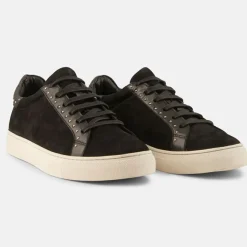 Sneakers en Velours de Cuir Clara noires-Minelli Hot