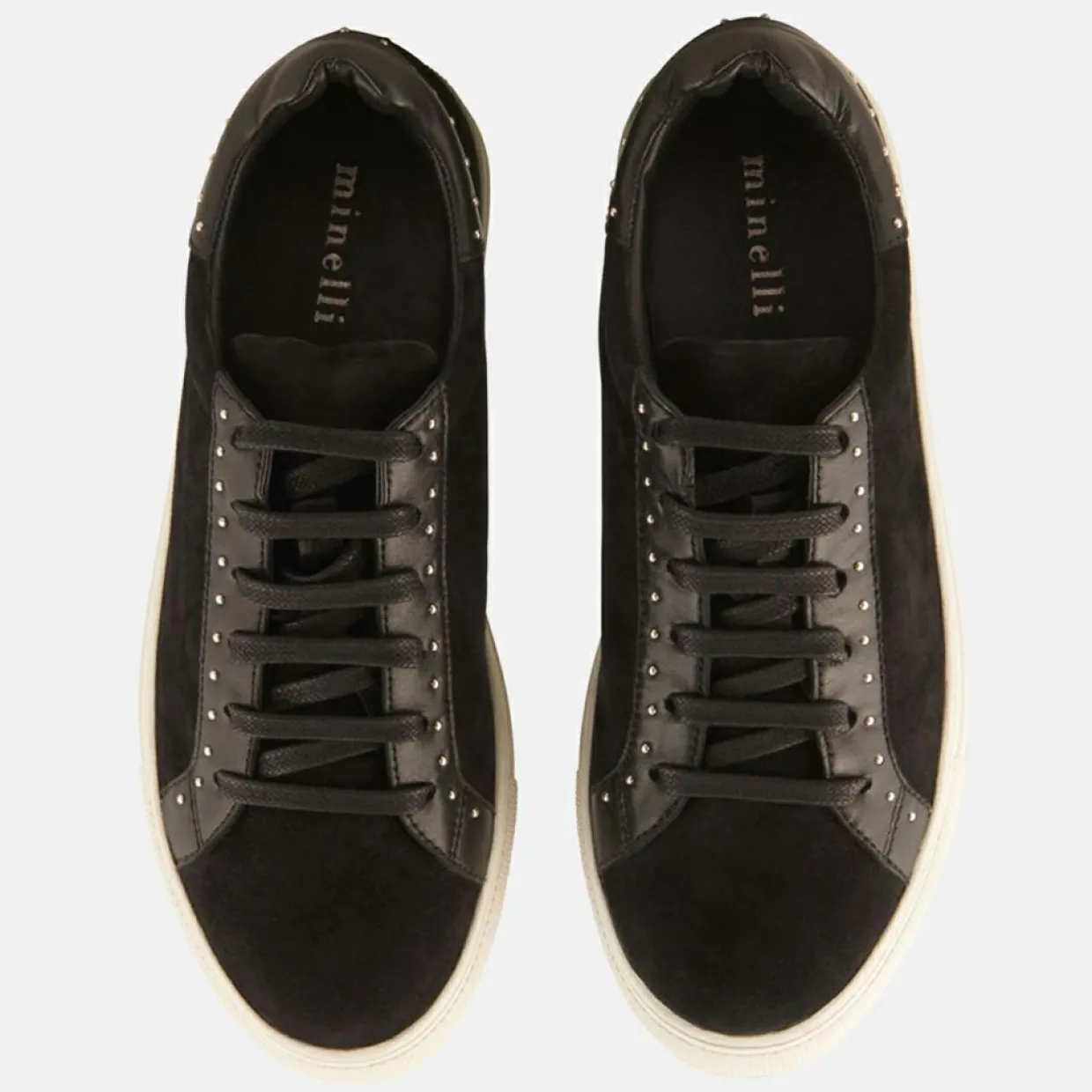 Sneakers en Velours de Cuir Clara noires-Minelli Hot