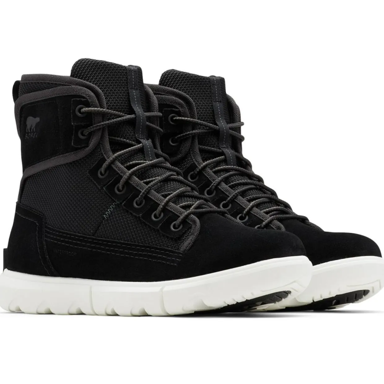 Homme Sorel Boots^Sneakers en Velours de Cuir & Nylon imperméables Explorer™ Mission noires