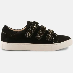 Sneakers en Velours de Cuir Lucie noires-Minelli Outlet