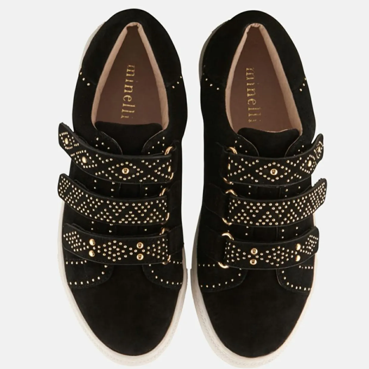 Sneakers en Velours de Cuir Lucie noires-Minelli Outlet